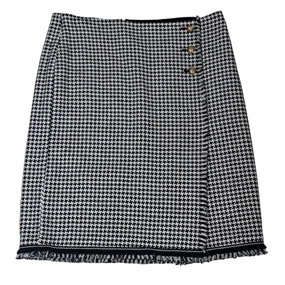 NEW Talbots black and white Houndstooth Skirt 12 - Picture 1 of 4